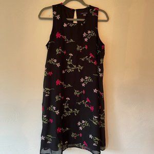 Tommy Hilfiger Women's Black and Floral Casual Dress